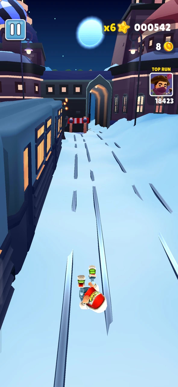 地铁跑酷雪地版破解版(3)